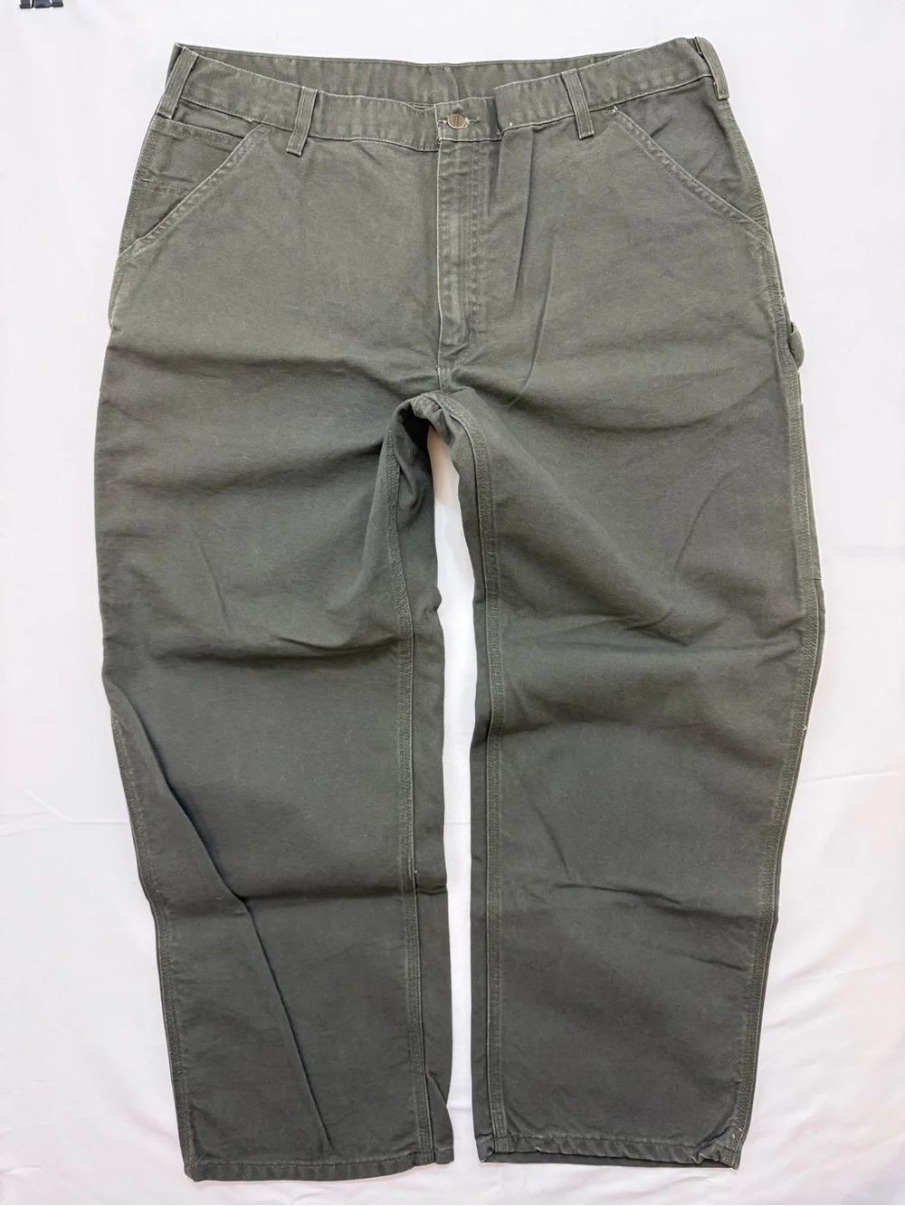 NWT Men's Carhartt Duck Green B11-MOS Carpenter Pants 40 x 30 - Picture 6 of 10